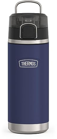 THERMOS ICON SERIES Water Bottle with Spout - 18 Ounce, Navy - Stainless Steel Vacuum Insulated Water Bottle with Lid