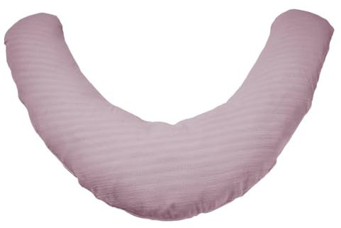 Cotonea Stillkissenbezug aus Musselin Farbe Altrosa-I771 Größe 36x180 cm