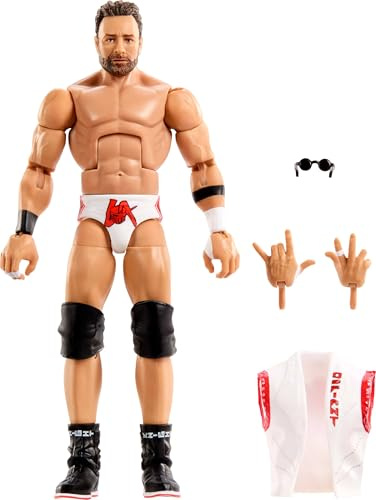Mattel WWE Elite Actionfigur & Zubehör, Serie #120, 15,2 cm großes Sammlerstück LA Knight mit 25 Gelenkpunkten & austauschbaren Händen