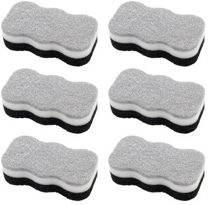 Sehuby Lot de 6 éponges de cuisine, éponges double face, éponges à récurer sans rayures, éponges à récurer multi-usages