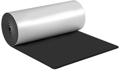 CHENGCKJ Piastra in Schiuma di Neoprene, Rotolo di Schiuma Autoadesiva, 3mmx30cmx320cm, Fai da Te Multiuso per l'Insonorizzazione, i Tappeti Acustici e l'Isolamento Antiscivolo (Nero)