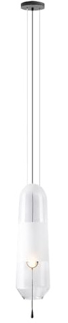 HUAYUSEDF Infälld takhängande lampa, taklampa i nordisk minimalistisk stil, E26 ljuskälla genomskinlig glaskrona, restaurang Vardagsrum Balkongdekoration Ljusarmaturer