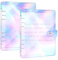 A5 Ringbuch Ordner 2 Stück Transparente Ringmappe aus PVC, Nachfüllbares 6Ringe Ringordner mit Hülle, Regenbogen Notizbuch Planer Binder für Loseblatt Schule Büro Haushalt