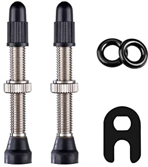 HZJD 2Piezas Válvula para Tubeless(40 mm), Tubeless Válvula de Aire Vástago Bicicleta, sin Fugas​, con Herramienta ​de Extracción de Núcleo de Válvula
