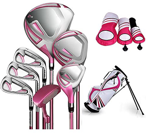 Komplettes Junior-Golfschläger-Set für Kinder, Kinder-Anfänger-Übungsstock mit Tasche, für Mädchen mit Einer Körpergröße von 120–165 cm