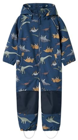 NAME IT Jungen NMMALFA08 Softshell Suit AOP1 FO NOOS Regenanzug, Blau, 110