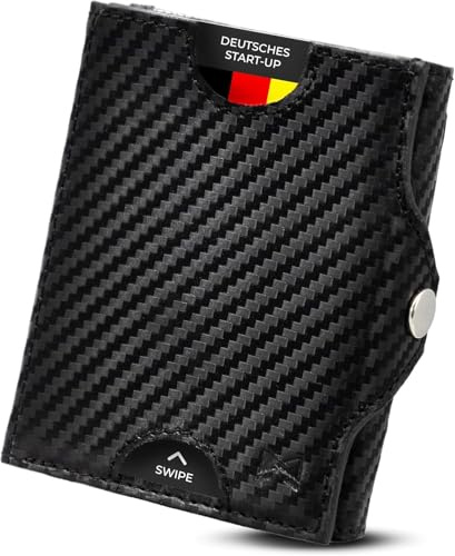 Gentlemen's® Slim Wallet - Wallets for Men mit Münzfach und RFID Schutz - Slim Wallet Münzfach mit Geldbörsen & Ausweishülle als Kartenetui - Cardholder Herren - Elegantes Smart Wallet