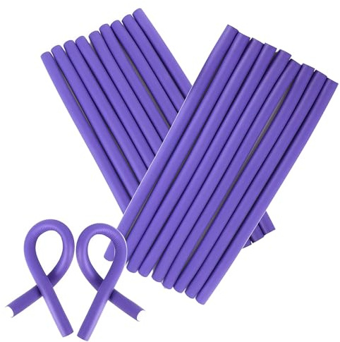 20 bigodini per capelli in morbida schiuma, flessibili, senza calore, per acconciature, per capelli corti, medi, lunghi (colore casuale)