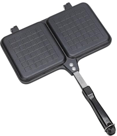 Hot Sandwich Maker – Macchina per sandwich tostato su entrambi i lati con manico, antiaderente, per pane, tostapane, padella antiaderente, griglia per forno, pressa per formaggio per campeggio