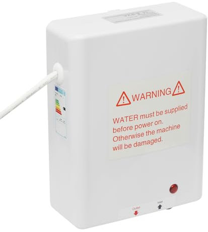 3500W Calentador de Agua Instantáneo Eléctrico Calentador de Agua 30-55°C Blanco