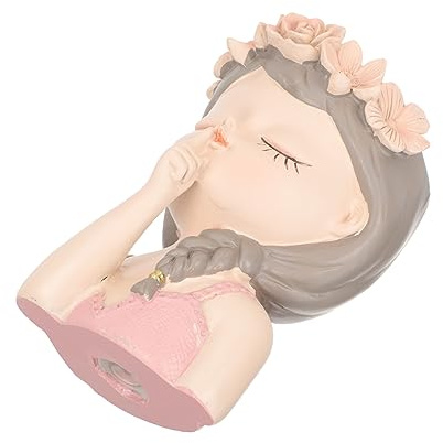 ibasenice Pot De Fleurs Créatif Céramique Bustes Visage De Femme Élégants pour Plantes D’intérieur Décoration Intérieure pour Salon Bureau Et Balcon Original