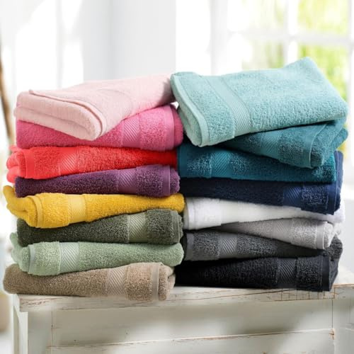 Générique Lot de 10 Serviettes Invité Premium 30 x 50 cm – Éponge 500 g/m² – Qualité Hôtel de Luxe – Couleurs Assorties et Aléatoires – Douces, Absorbantes et Résistantes pour Salle de Bain et Spa