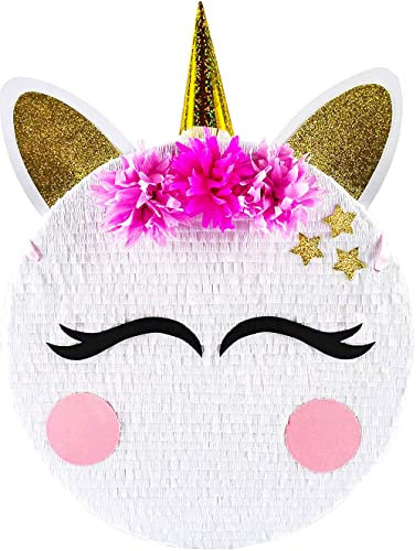 MagicPinatas Einhorn Pinata Geburtstag Mädchen - Unicorn Pinjata für Kinder- Katze Piniata - Regenbogen Party Deko - Spielzug Geschenk - Mitgebsel Kindergeburtstag Gastgeschenke