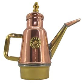 Huilier en cuivre et laiton avec poignée de cuisine maison restaurant pizzeria 1/4 250 ml artisanat fabriqué en Italie