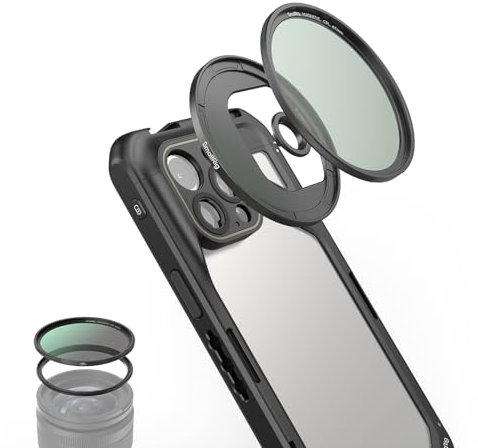 SMALLRIG Filtro Polarizador Circular Magnético de 67mm Que Incluye Anillo de Filtro Roscado de 67mm y Adaptador de Filtro de T-Mount, Magnético CPL con Resistente al Agua y a los Arañazos - 4728