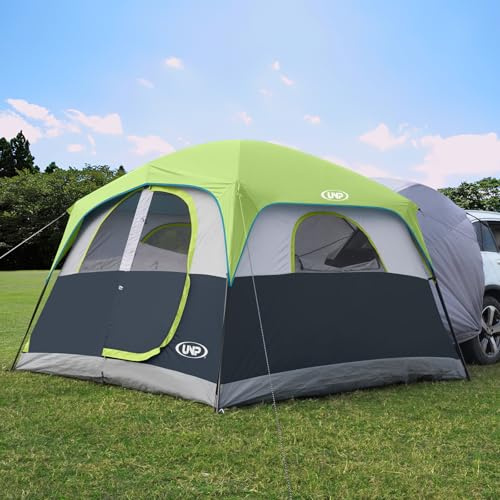 UNP SUV-tält för camping, 6-personer, bil, campingtält, SUV baklucketält för utomhusbruk, enkelt att sätta upp tält med regnfluga 25 x 228 cm (H)