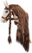 PONNIE Steckenpferd Ponnie Cornelia A4, Hobby Horse, Pferde Spielzeug für Kinder, mit handgemalten Augen, hergestellt in Einer geschützten Werkstatt Size S