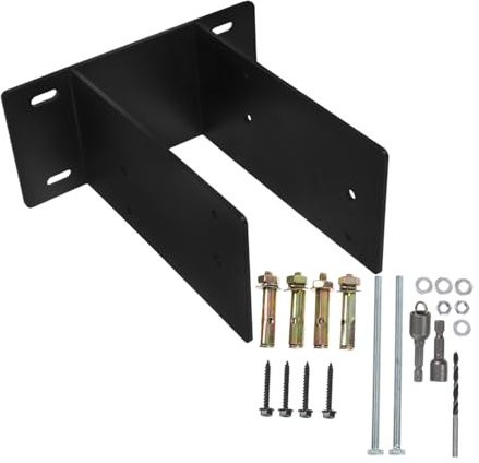 BESPORTBLE Soporte de Base para Pabellón de Cerca Versátil Anclaje de Soporte de Hormigón para Terraza Porche Soporte de Poste de Acero Inoxidable Fácil Instalación