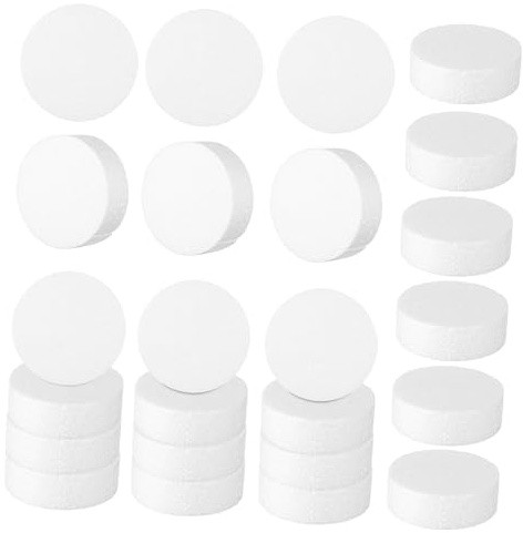 LIFKOME Foam Discs for Crafts Pcs Round Foam Cylinders Craft Blocks White Shapes Cake Balls Decorations
