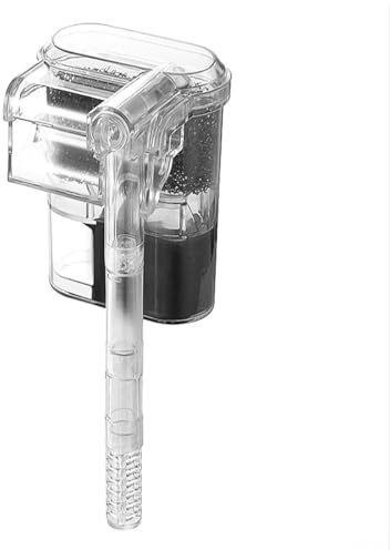 Gurtt Filtro de Acuario Delgado, pequeño, 5 V CC, 2,5 W, 250 l/h, USB, para Exteriores, Flujo Ajustable, Cascada silenciosa de acrílico para Colgar.