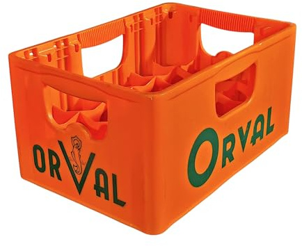 Orval - officiellt plastställ för 24 flaskor - bardekoration och autentisk belgisk trappist öltillbehör
