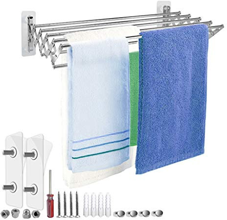 LLLD Wand Wäschetrockner Scherenwäschetrockner Edelstahl Wäschetrockner Edelstahl Rostfrei Mit Montagematerial Einfache Montage Für Den Waschraum (Size : 60cm)