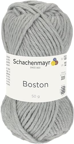 Schachenmayr Boston, 9807412-00090, Farbe: Hellgrau meliert, 50g, Handstrickgarne
