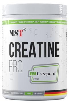 MST Nutrition Creatine Pro - Creapure® Kreatin-Monohydrat, 100% rein, mikronisiertes Pulver, originell Creapure® geschmacksneutral - 500 g