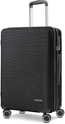 Franky Dallas 3.0 Hartschalen-Koffer groß | Reisekoffer - Trolley ausgestattet mit 4 Rollen, einem TSA-Schloss, Dehnfalte, Leicht | 43 cm x 27 cm x 65 cm - 74L - 3.6 kg