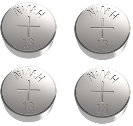 4PCS Size 13 Rechargeable Hearing Aid Batteries, Silver-Zinc Battery Size 13 Button Rechargeable Batteries for Wokyo Hearing Aid Amplifiers Battery Charger Travel Case Station