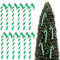 Axinyijia 12 Pezzi Bastoncini di Zucchero Natalizi Addobbi Albero di Natale, Ciondolo per Addobbi di Natale con Decorazioni Bastoncino di Zucchero (verde)