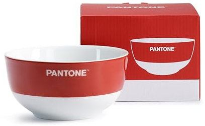 PANTONE™ - Bol Petit Déjeuner Porcelaine Résistante, Durable, Anti Taches, Rayures, Odeurs - Bowl Tasse Grande Cereales et Bol Soupe 650ml 13,8x7 Lave Vaisselle et Micro Onde, Bols Idee Cadeau 1 Pièce