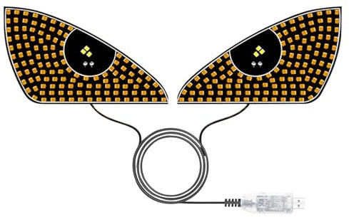 Gwtdtoad Éclairage LED Eyes pour Véhicules | Lampe LED Compacte pour Pare-Brise,Écran Flexible Programmable pour Camion & Automobile – Éclairage Personnalisé avec Effets Innovants