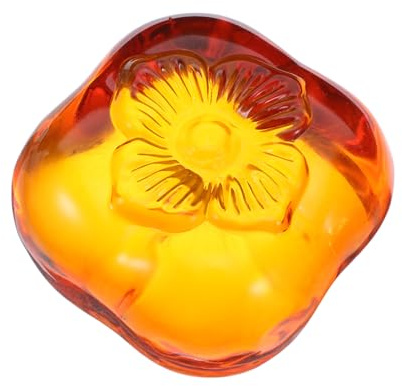 HEALLILY Pisapapeles de cristal pesado de caqui para escritorio, adorno portátil de frutas de cristal en miniatura con peso robusto para coser caligrafía, sujeción de tela y decoración artística para