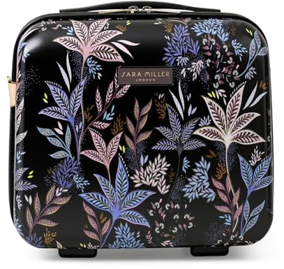 Sara Miller London Hardside Vanity Case Toiletry Bag, 23 x 36 x 38, Botanic Black