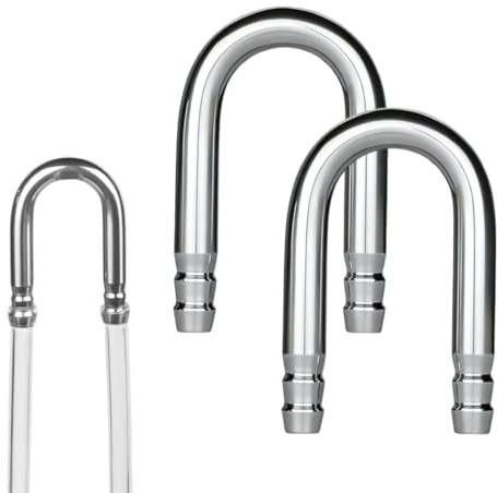 WUY Accesorios bombas de aire de acuarios, Junta universal de 2 piezas, fabricada en acero inoxidable 304, compatible con mangueras de diámetro interior de 4 mm, color plata.