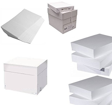 Confezione Da 5 Risme Risma 500 fogli Carta A4 Bianca Per Stampanti Fotocopie White Paper 80 Grammi - Risma 500 Fogli