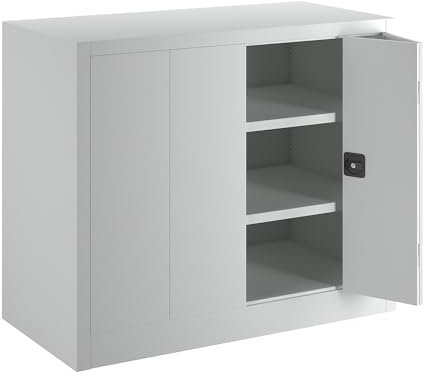 Pavoy | Falttürenschrank | Höhe 1000 mm | Breite 1200 mm | Tiefe 600 mm | grau