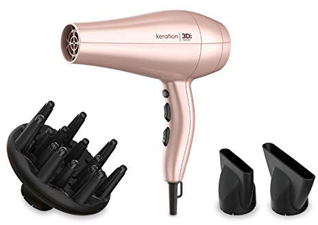 GA.MA Italy Professional, Asciugacapelli Keration Diva 3D, 2300W, Tecnologia Micro Glitt e 3D Therapy Ultra Ion, Motore AC, 6 Combinazioni di Asciugatura, Filtro Amovibile, Accessori Inclusi