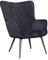 byLIVING Sessel UTA / Gestell schwarz pulverbeschichtet/Relaxsessel, Metall, B 72, H 97, T 80 cm
