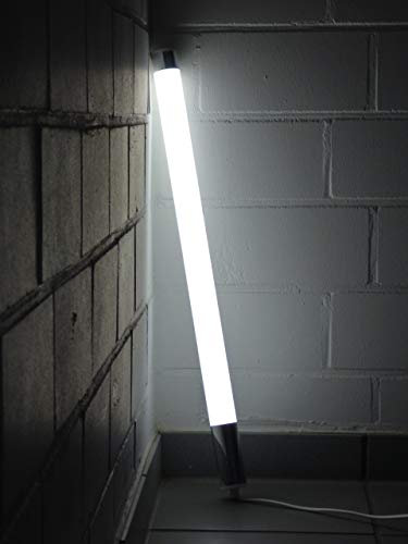 Lichtidee Led Leuchtstab matt Softton kaltweiss Dekostab GL mit weißem Kabel und Schalter 60cm IP20 230 Volt