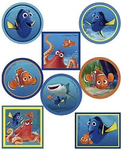 8 toppe serigrafate per bambini da stirare sui vestiti. Applicazioni termoadesive per riparare e decorare pantaloni, giacche, maglioni, zaini, ecc. (Alla ricerca di Nemo)