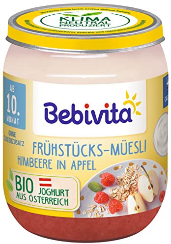 Bebivita Frühstücks-Müsli Himbeere in Apfel, 6er Pack (6 x 160 g)