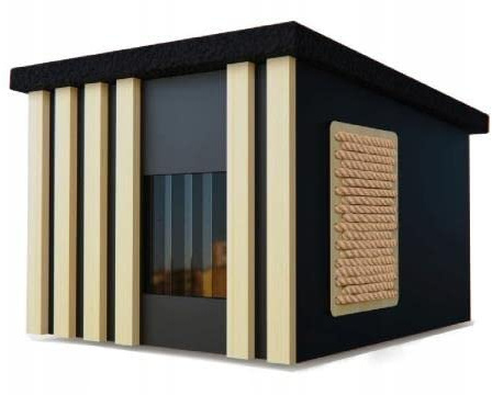 Katthus, 56 x 47 cm stor kattgrotta, för utomhusbruk, vintersäker, isolerat trä, gömställe, säkert, bekvämt, XXL
