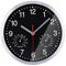 NESIFEE wanduhr ohne tickgeräusche Radio funkuhr Wand Schwarze mit Temperatur und Feuchtigkeit 25cm batteriebetrieben groß Vintage modern lautlos Uhr Wand für Küche Schlafzimmer Wohnzimmer Kinder