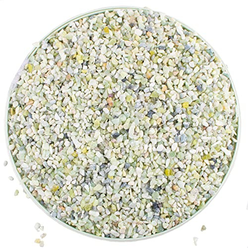 7lb Jade Bean Pebbles,1/4 Inch Cactus Bonsai DIY Rocks, Natural Succulent Rock and River Rocks Decorative for Aquariums, Vases, Terrarium, Outdoor Gardening, Top Dressing for Potted Plants