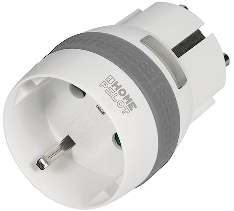 HOMEPILOT Zwischenstecker smart, kompakt & rund, Smart Home Steckdose bis 1.800W, DuoFern Funk Repeater, programmierbar (App, Timer, Alexa kompatibel via Gateway premium), 230V, Weiß