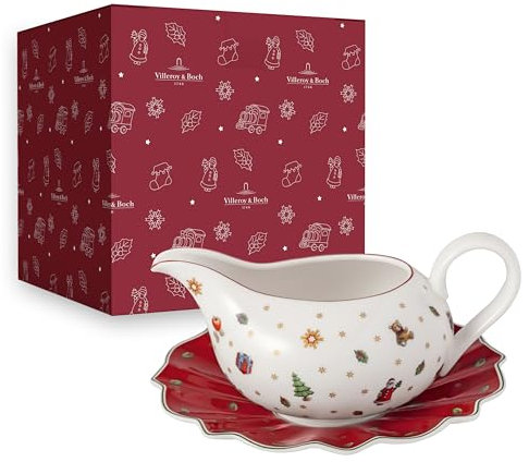 Villeroy & Boch – Toy's Delight salsera, 2 uds, salsera de cerámica, porcelana, para Navidad, fuente de porcelana, blanco