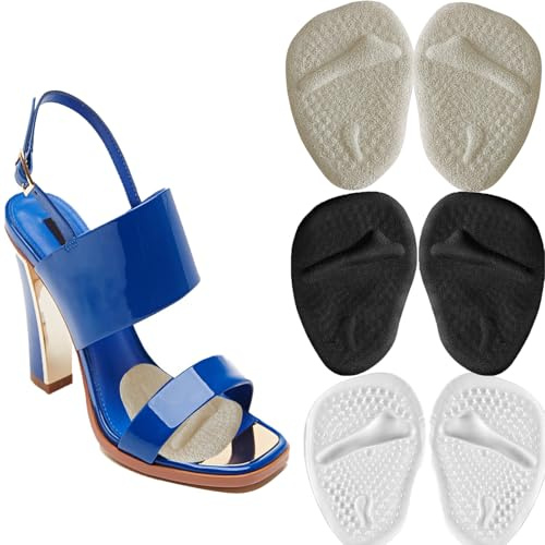 Misorita Cuscinetti per pianta del piede con fermi, inserti per tacco alto, cambio peso, cuscinetti per il metatarso, inserti per scarpe da donna
