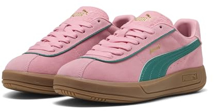 Puma Club KLASSIKA SD - Tenis para Mujer, Color Rosa y Verde Dorado, Talla 5 de Reino Unido, Pinkscape Wild Green Puma Gold, 38 EU